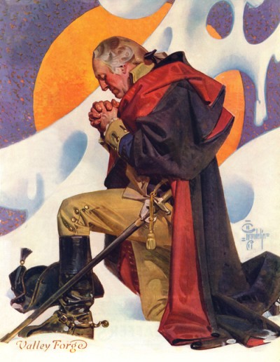 George Washington at Valley Forge by J.C. Leyendecker. February 23, 1935.