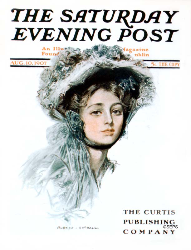 Woman in Big Flowered Hat | The Saturday Evening Post