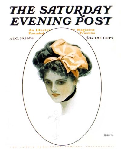 Woman with Big Bow in Hair | The Saturday Evening Post