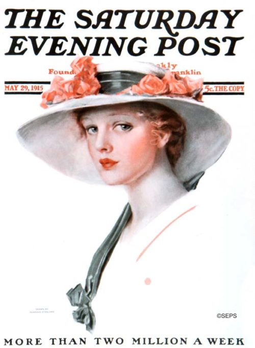 Woman in Rose Covered Hat | The Saturday Evening Post