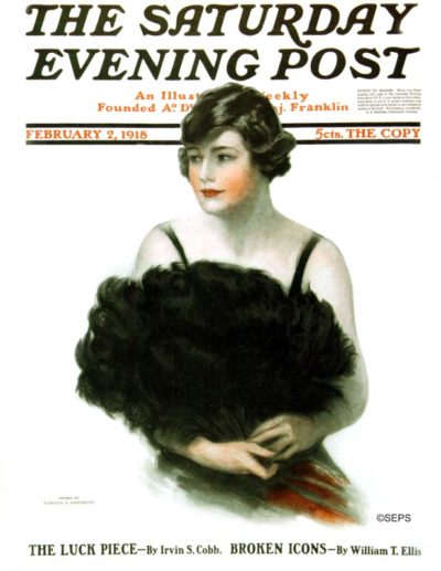 Big Black Feathered Fan | The Saturday Evening Post