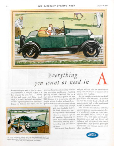 Vintage Auto Ads: Ford | The Saturday Evening Post