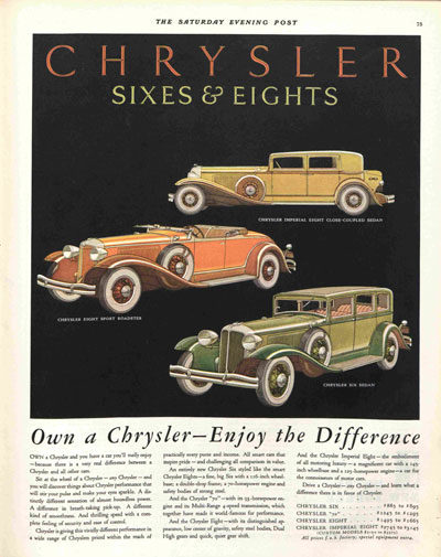 Vintage Auto Ads: Chrysler | The Saturday Evening Post