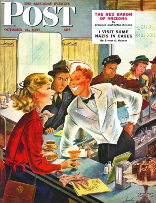 Flirting Soda Jerk | The Saturday Evening Post