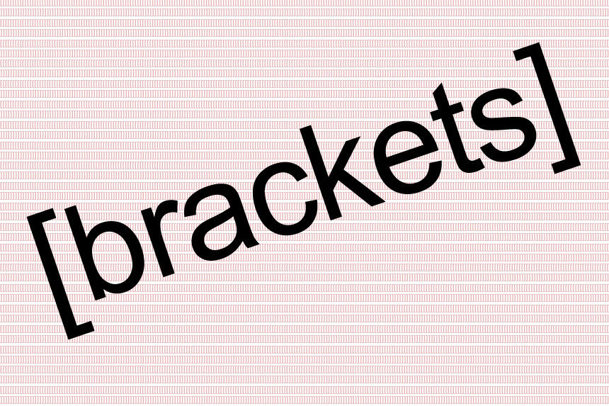 Bracket White Transparent, Bracket Symbol, Punctuation, Brackets