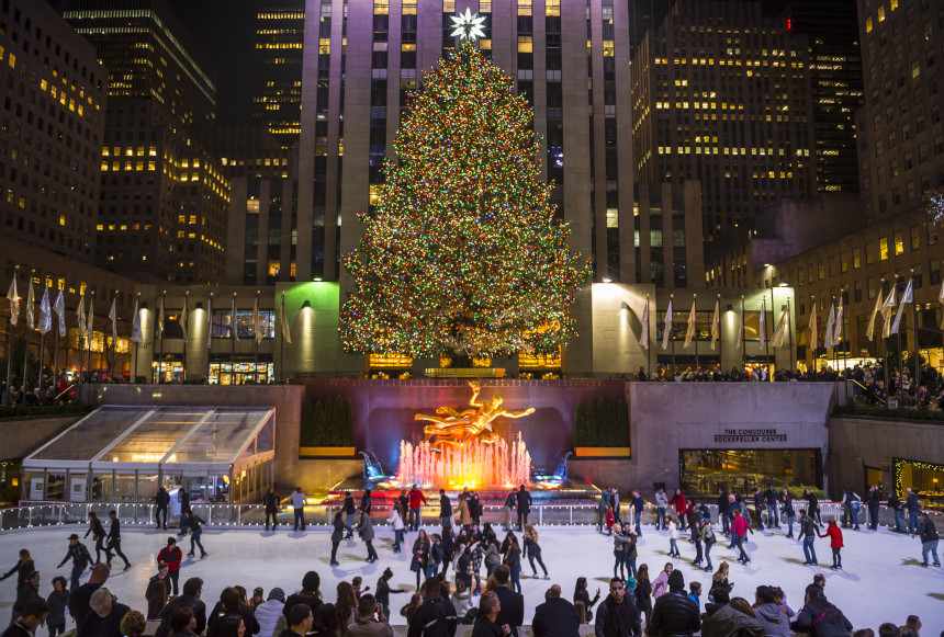 Louis Vuitton's 12-story Christmas tree on the Fifth Avenue is a