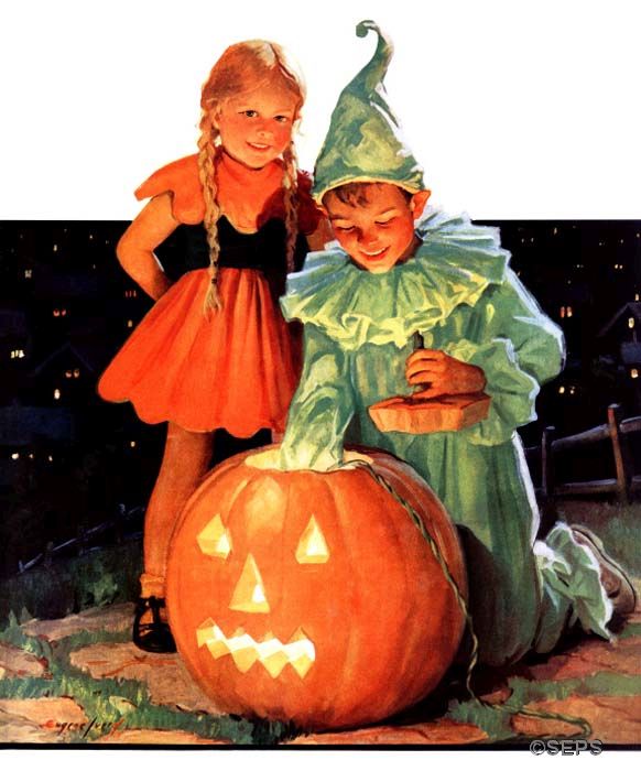 Lighting the Pumpkin | The Saturday Evening Post