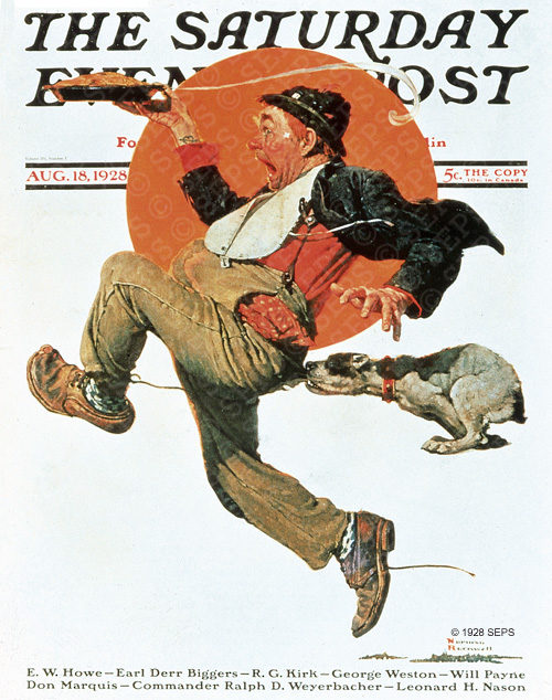 Hobo Stealing Pie By Norman Rockwell August 18 1928 The Saturday